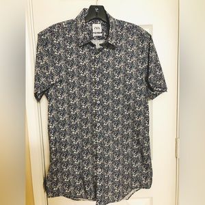 Zara men navy floral shirt